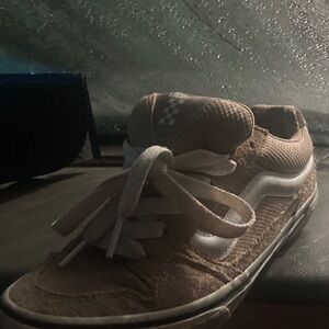 Vans Kids Beige and White Sneakers